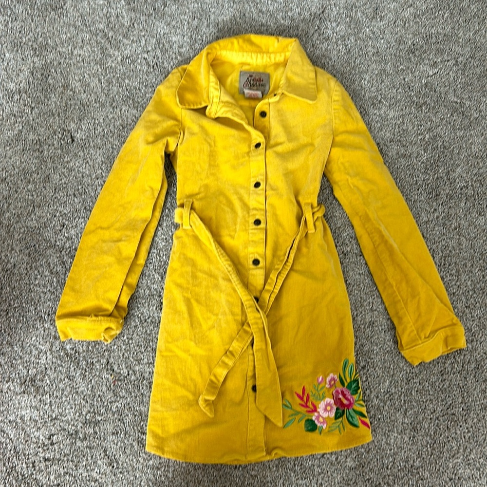 Yellow corduroy dress